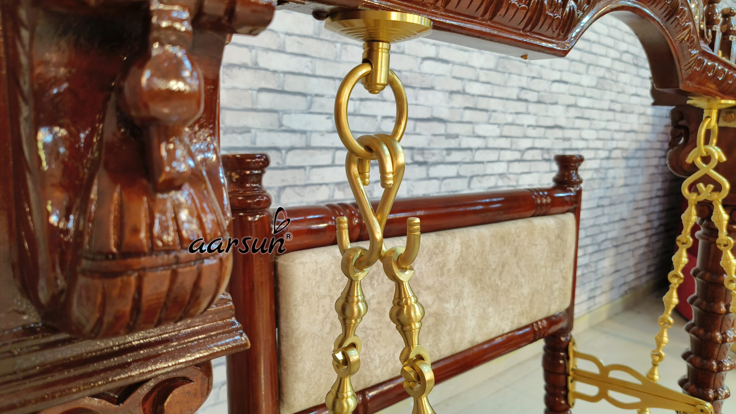 2-in-1 Swing, Wooden Cradle for Janmashtami with video view 4