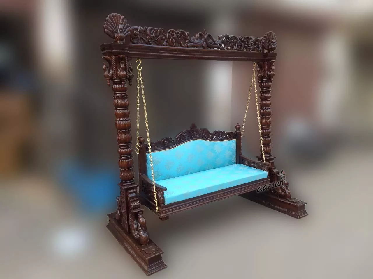 Carved Wooden Swings for Indoor view 4