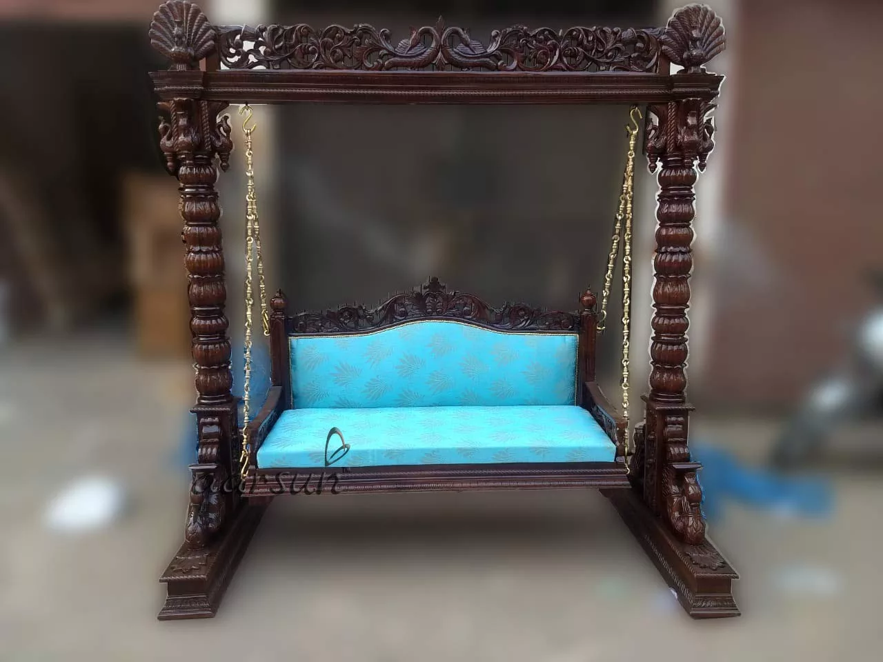 Carved Wooden Swings for Indoor