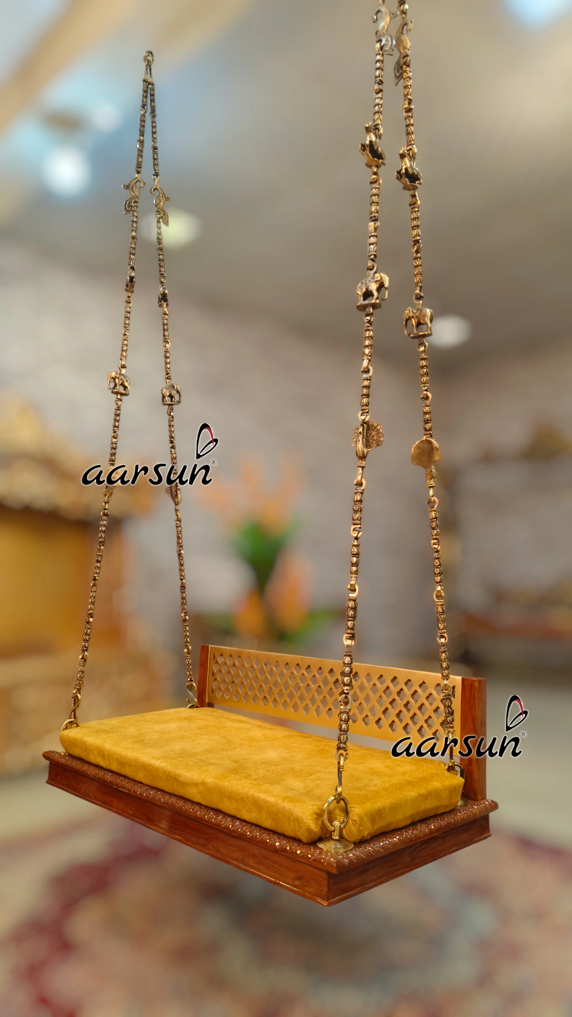 Ceiling Swing Seat with Brass chain view 5