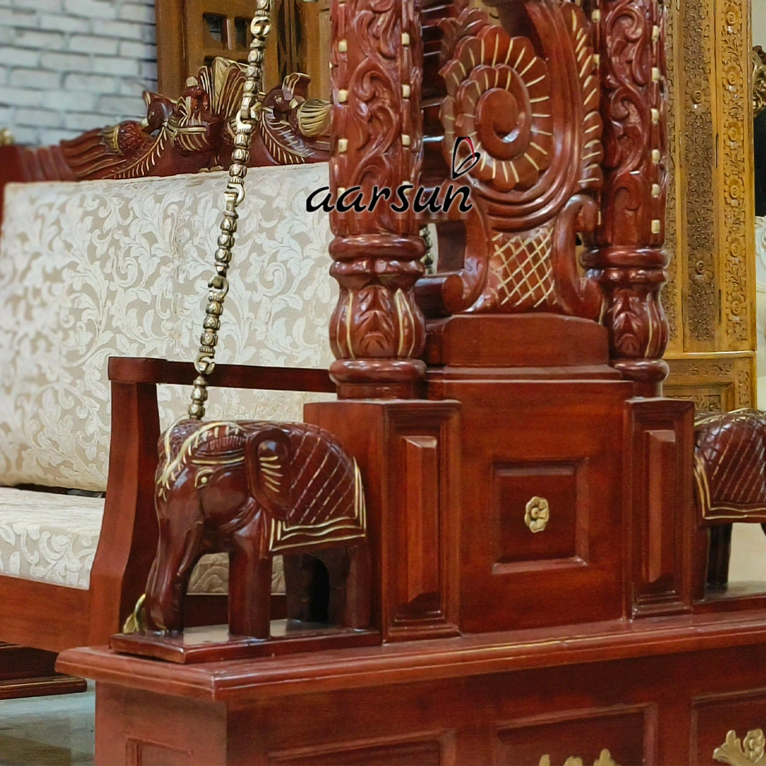 Grand Heritage Hand Carved Stand Swing for Home view 5