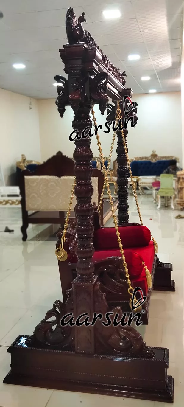 Indoor Wooden Jhoola Oonjal Swing for Home view 5