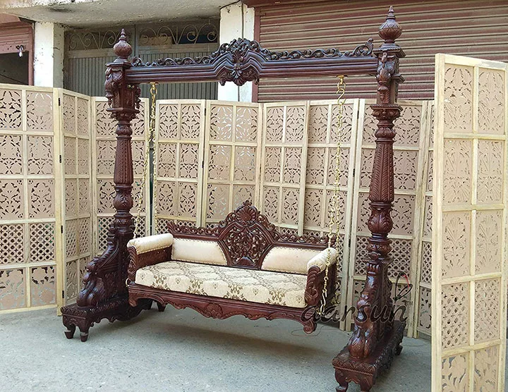 Indoor Wooden Swing / Jhula for Home view 4