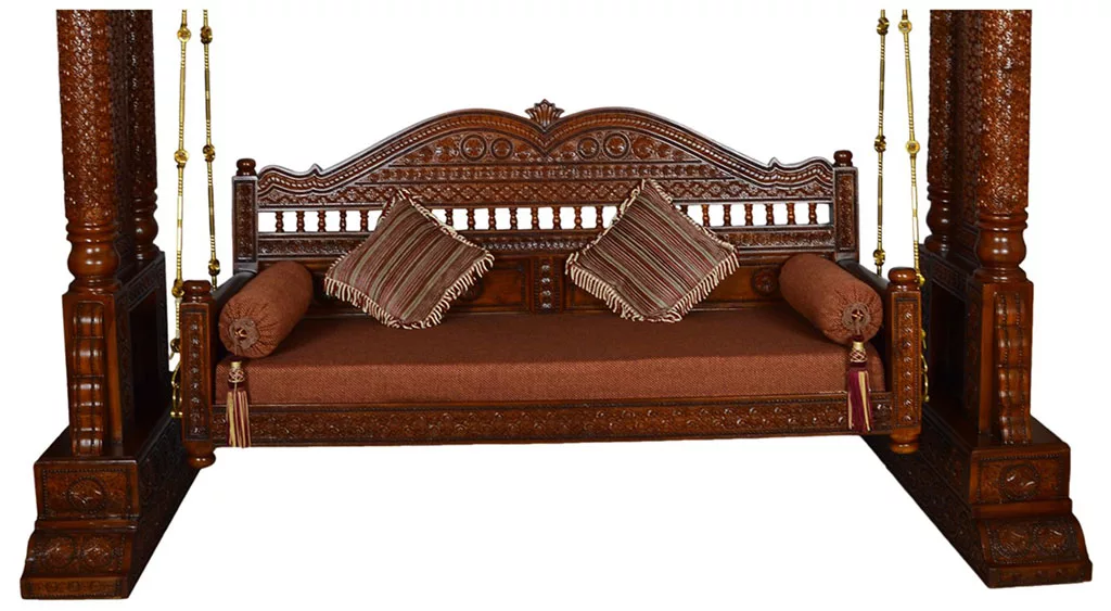 Traditional Hand Carved Wooden Jhoola view 5