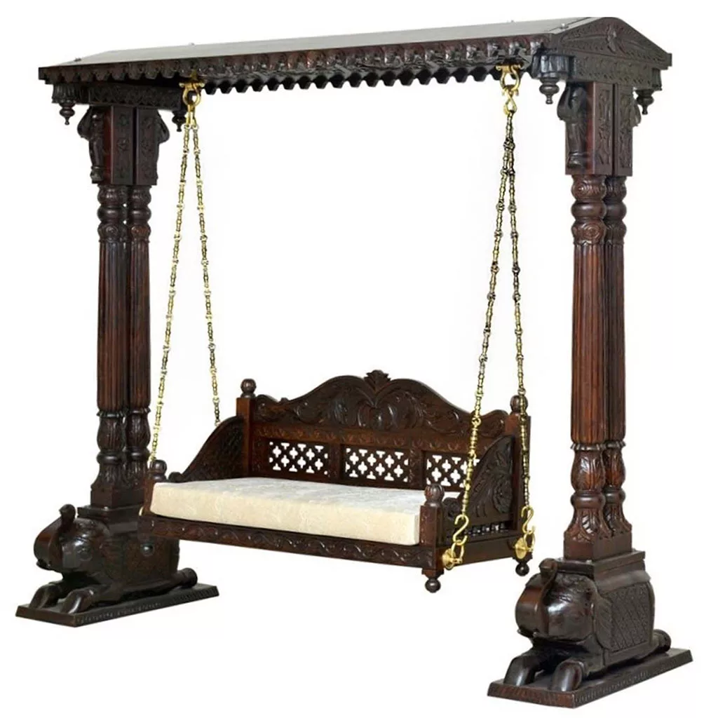 Traditional Wooden Swing / Jhoola for Indoor view 4