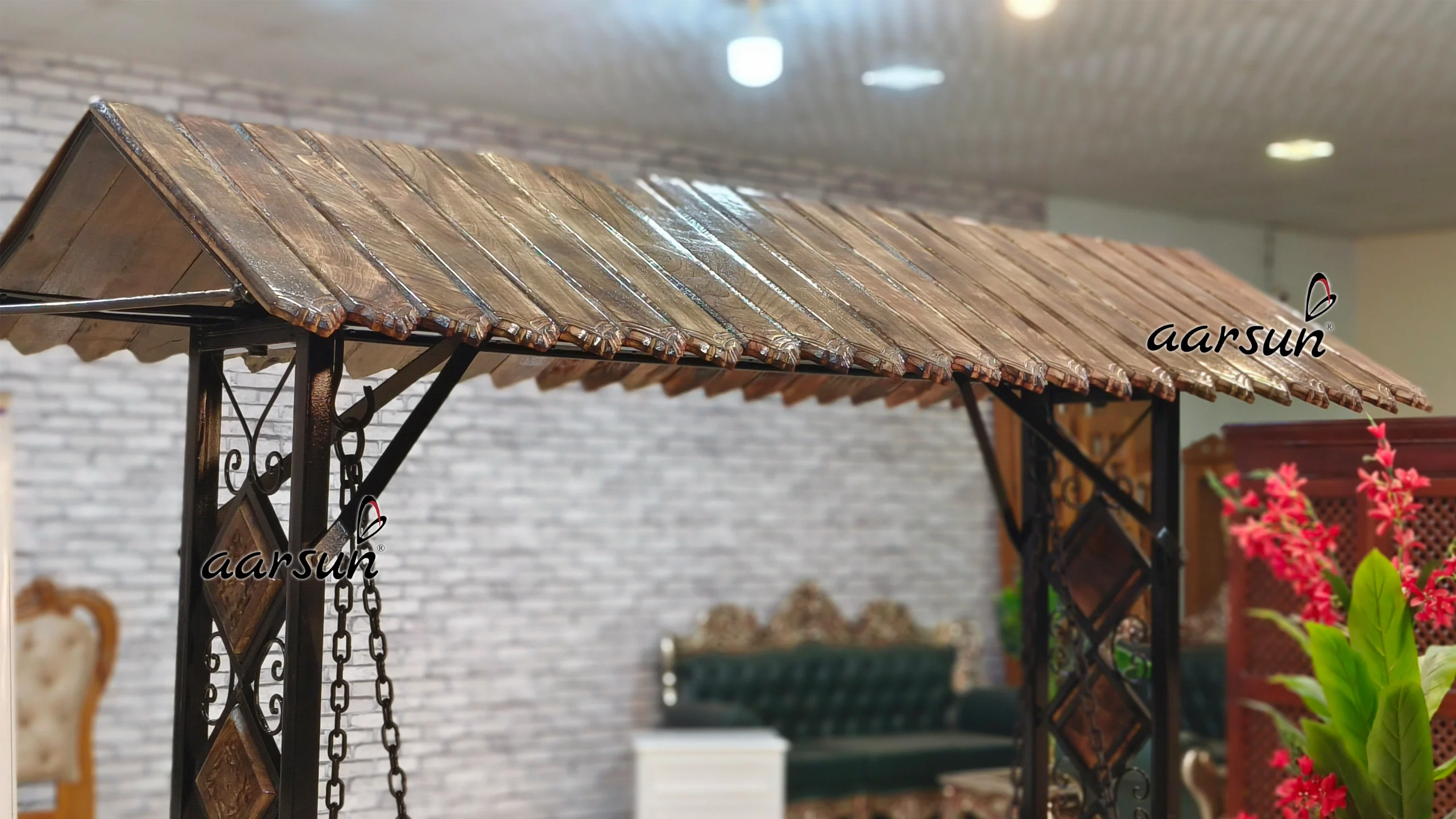 wrought iron swing set for balcony at factory price view 3
